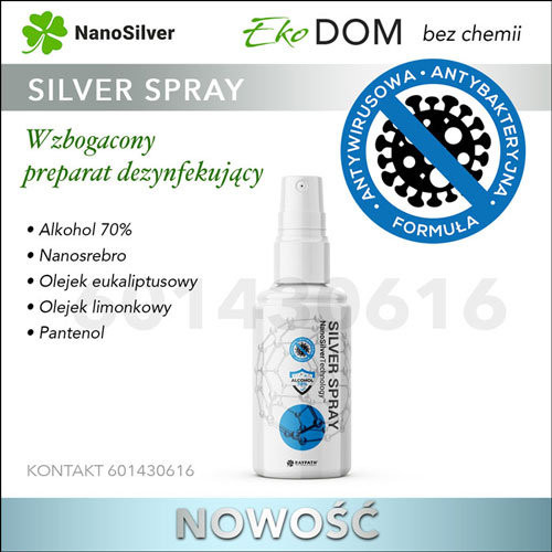 raypath nanosrebro silver spray preparat dezynfekujący na bazie alkoholu z naonsrebrem