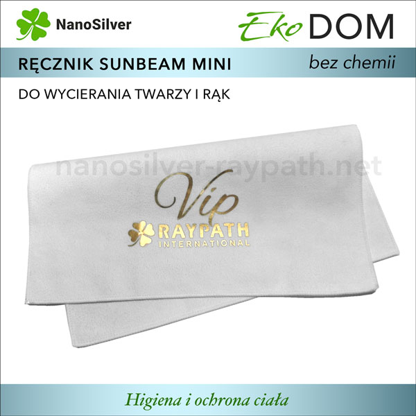 Ręcznik sunbeam z nanosrebrem vip do twarzy i rąk