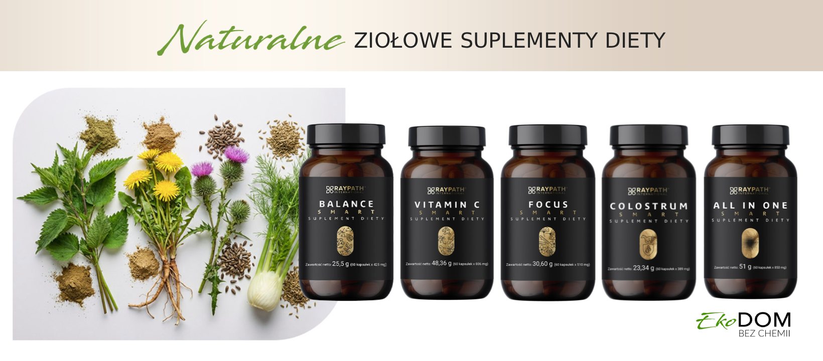 Ziołowe suplementy diety Raypath 